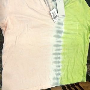 Rails V Neck Shirt - NVT - Sherbert Dip Dye Shirt